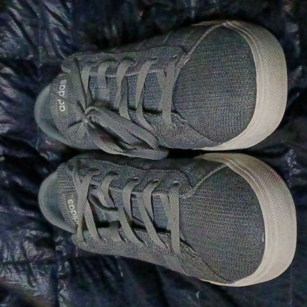 Adidas gray three stripe sneakers size 12